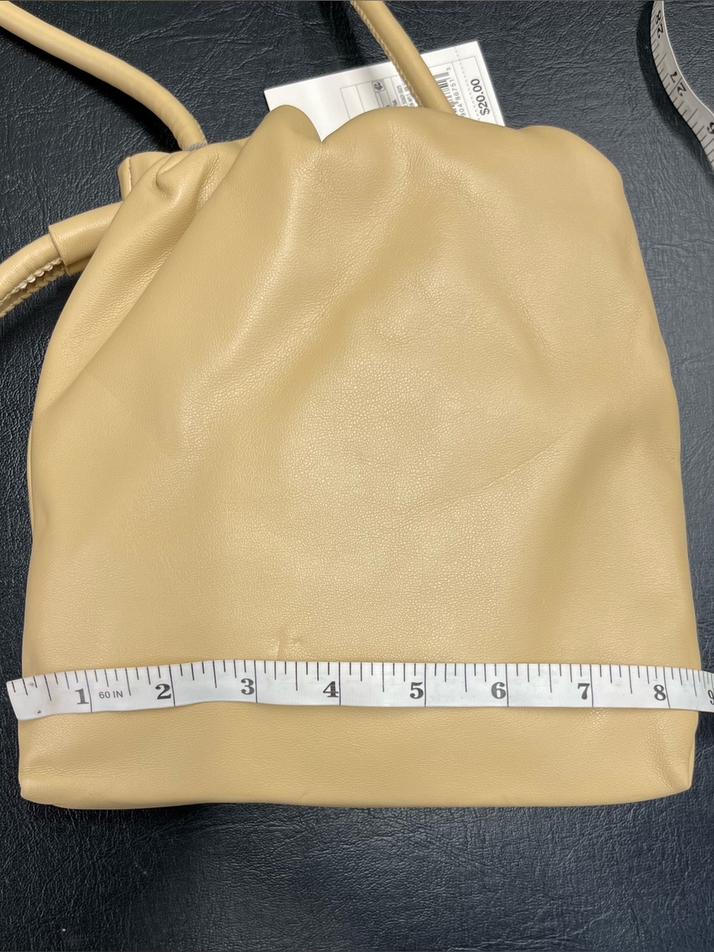 Faux leather slouchy drawstring crossbody bag - Picture 9 of 11
